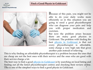 Professional Physio Therapists in Gold Coast
