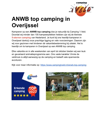 ANWB top camping in Overijssel