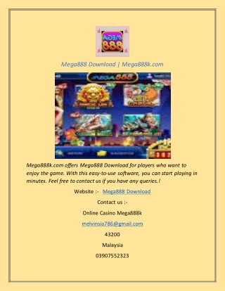 Mega888 Download