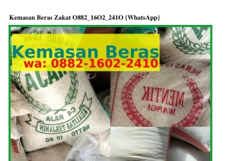 Kemasan Beras Zakat