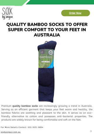 Quality Bamboo Socks to Offer Super Comfort to Your Feet in Australia