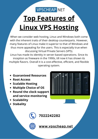 Top Features of Linux VPS Hosting