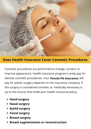 Does Health Insurance Cover Cosmetic Procedures