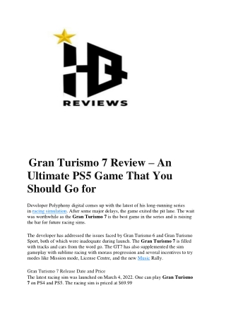 Gran Turismo 7 Review – An Ultimate PS5 Game That You Should Go for