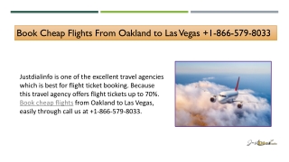 Book Cheap Flights From Oakland to Las Vegas  1-866-579-8033