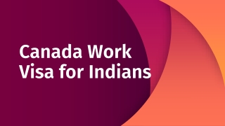 Canada Work Visa for Indians
