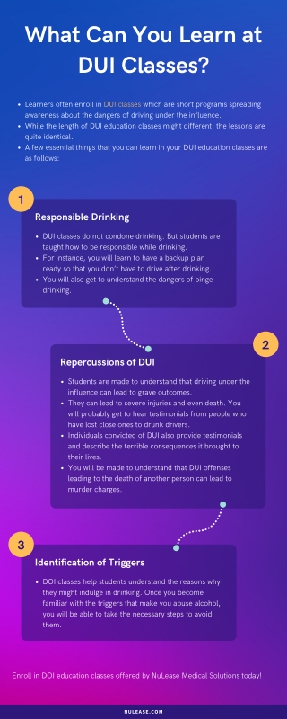 What Can You Learn at DUI Classes?