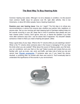The Best Way To Buy Hearing Aids