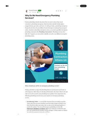 Why Do We Need Emergency Plumbing Services