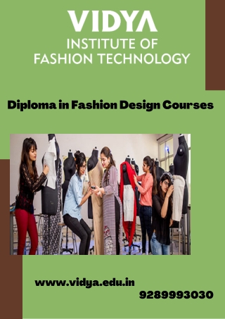 Complete Diploma in Fashion Design with Fashion Designing Colleges in Meerut