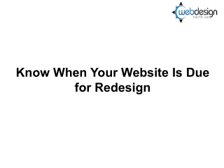 Know When Your Website Is Due for Redesign