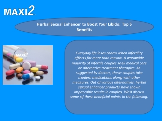 Herbal Sexual Enhancer to Boost Your Libido Top 5 Benefits