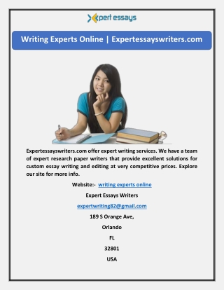 Writing Experts Online | Expertessayswriters.com