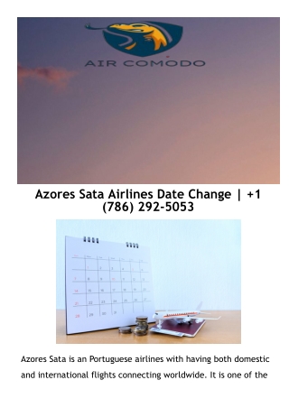 Azores Sata AirlinesDate Change