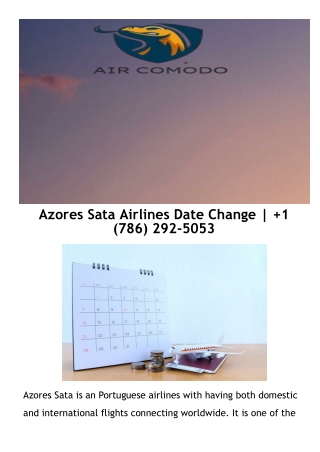 Azores Sata Airlines Date Change