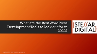 What are the Best WordPress Development Tools to look out for in 2022