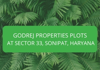 Godrej Plots Sector 33 At Sonipat Haryana - PDF