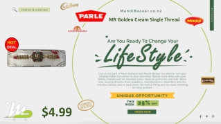 MR Golden Cream Single Thread - Rakhi Collection in New Zealand