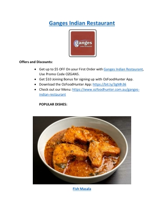 $5 Off - Ganges Indian Restaurant Alexander Heights, WA