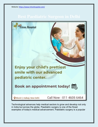 Best Pediatric Surgeon in Delhi | Best Vaccination Center in Delhi