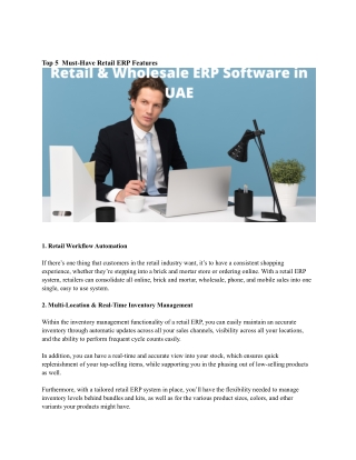 Retail & Wholesale ERP Software in  UAE