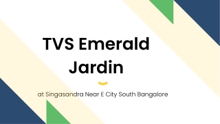 TVS Emerald Jardin South Bangalore PDF