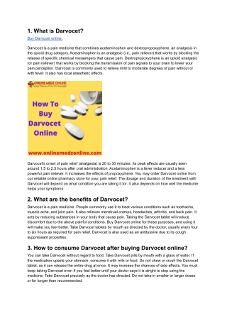 How To Buy Darvocet Online