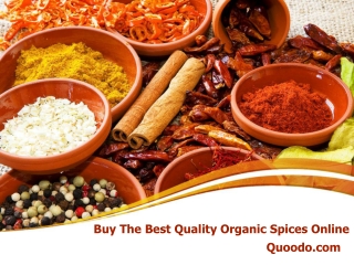 Buy The Best Quality Organic Spices Online