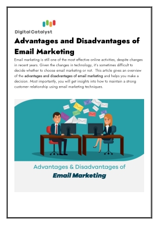 Advantages and Disadvantages of Email Marketing