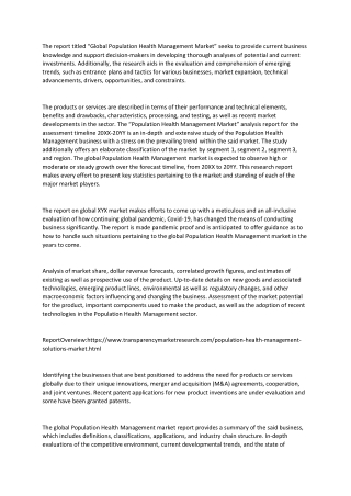 Population Health Management Market