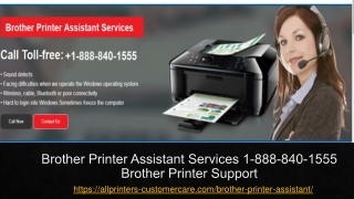 Brother Printer Assistant Services 1-888-840-1555 Brother Printer Support