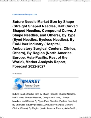 Suture Needle Market