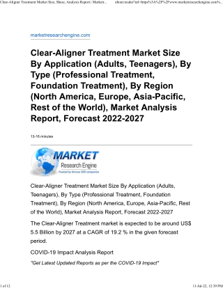 Clear-Aligner Treatment Market