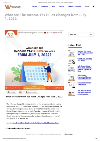 What are The Income Tax Rules Changes from July 1, 2022 _ Academy Tax4wealth
