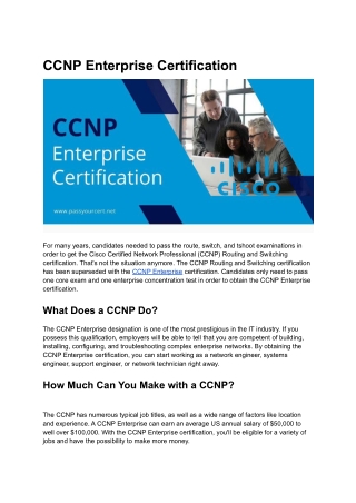 CCNP Enterprise Certification
