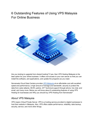 6 Outstanding Features of Using VPS Malaysia For Business