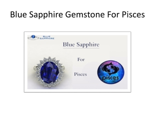 Blue Sapphire Gemstone For Pisces