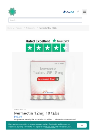 Ivermectin 12mg 10 tabs