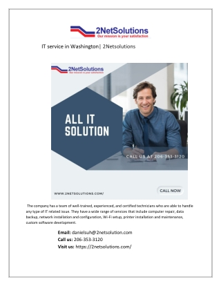 MSP computer repair in Washington | 2Netsolutions