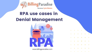 RPA use cases in Denial Management
