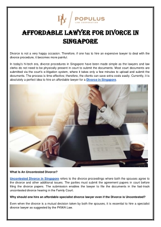 Divorce in Singapore