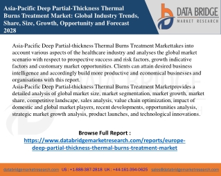 Europe Deep Partial-thickness Thermal Burns Treatment Market