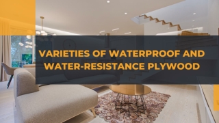 Variety of waterproof and water-resistant plywood