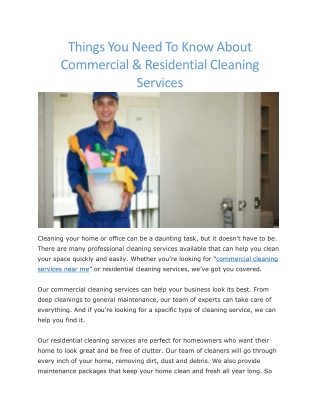 Commercial cleaning services near me