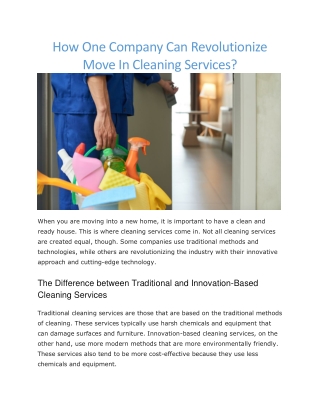 Move in cleaning services near me