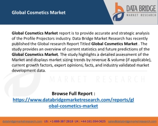 Global Cosmetics Market – Industry Trends