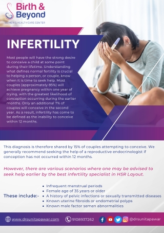 Infertility Problems | Infertility Specialist in HSR Layout | Dr. Sunita Pawar