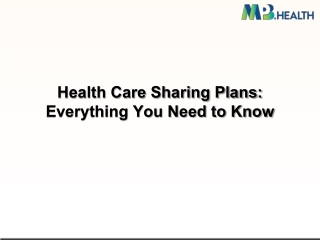 Health Care Sharing Plans Everything You Need to Know