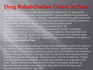 Drug Rehabilitation Centre in Pune Truecare Trust