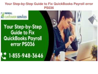 Your Step-by-Step Guide to Fix QuickBooks Payroll error PS036